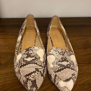 Snake print flats